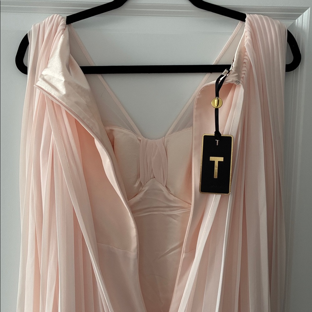 NWT Rare Ted Baker London Size 1 (US 4) Maxi Cape-Back Sweetheart Neckline Dress - Picture 4 of 10